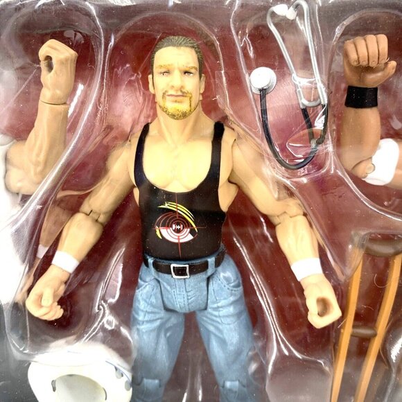 WWF Jakks Back in the Ring 2 Finally The Rock Triple H Rikishi Figure 2001 NIB - Picture 3 of 9